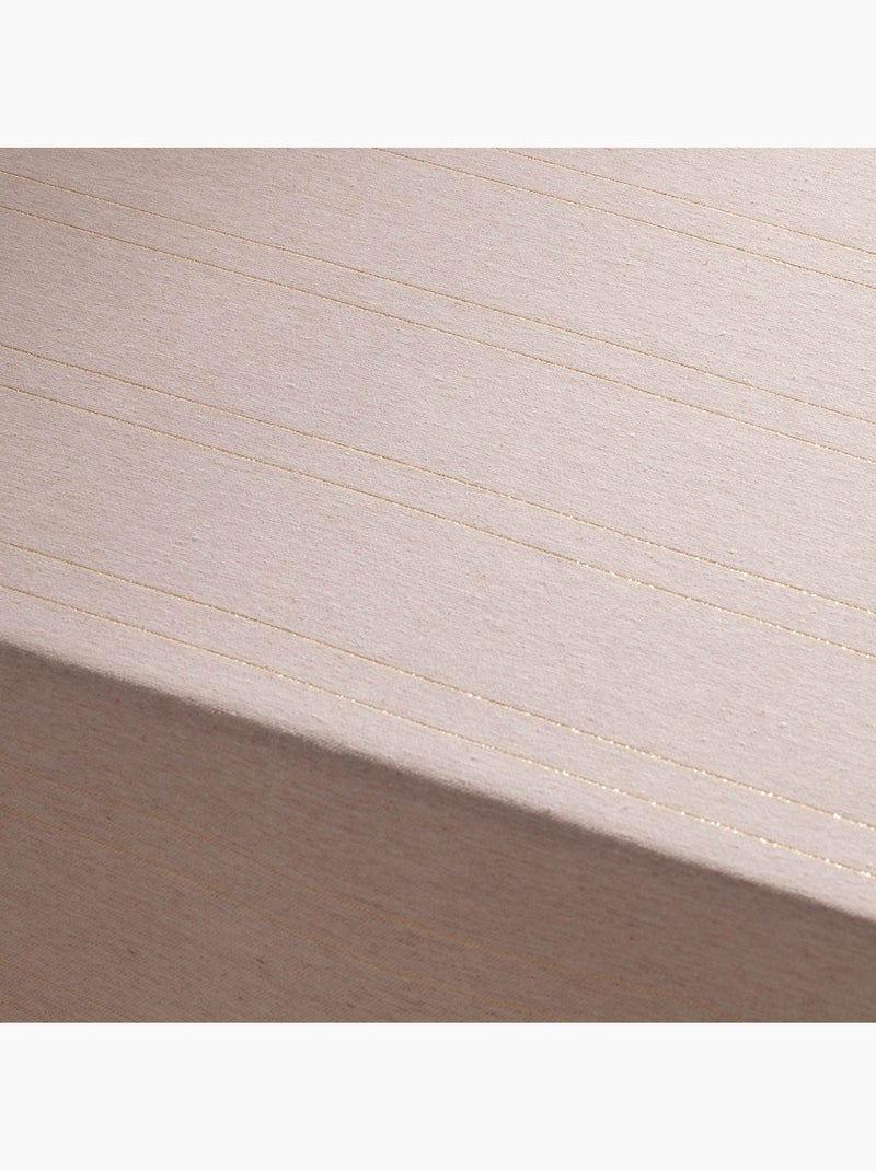 Toalha de mesa de natal com riscas de fio lurex em relevo - gamusi. Bege - Kiabi