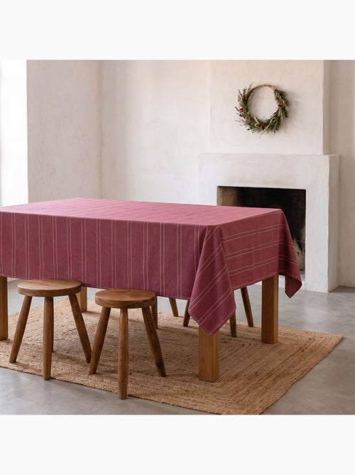 Toalha de mesa de natal com riscas de fio lurex em relevo - gamusi. - Kiabi Toalha de mesa de natal com riscas de fio lurex em relevo - gamusi. - Kiabi