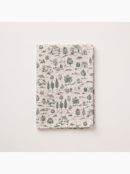 Toalha de mesa de natal com toque de linho natural e estampado campestre - gamusi. - Kiabi Toalha de mesa de natal com toque de linho natural e estampado campestre - gamusi. - Kiabi