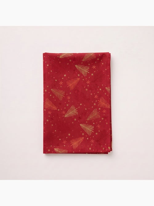 Toalha de mesa de natal em algodão, abetos e estrelas dourados em relevo - gamusi - Kiabi Toalha de mesa de natal em algodão, abetos e estrelas dourados em relevo - gamusi - Kiabi