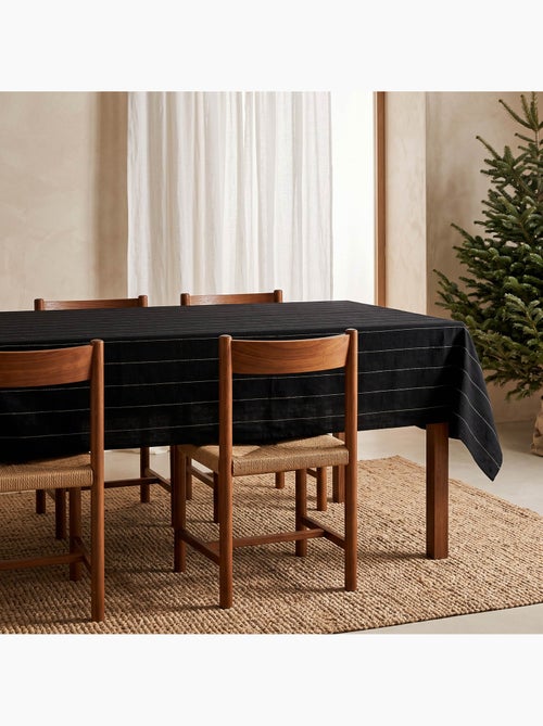 Toalha de mesa de natal em algodão às riscas com fio lurex em relevo - gamusi. - Kiabi Toalha de mesa de natal em algodão às riscas com fio lurex em relevo - gamusi. - Kiabi
