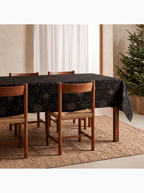 Toalha de mesa de natal em algodão, flocos de neve dourados em relevo - gamusi - Kiabi Toalha de mesa de natal em algodão, flocos de neve dourados em relevo - gamusi - Kiabi