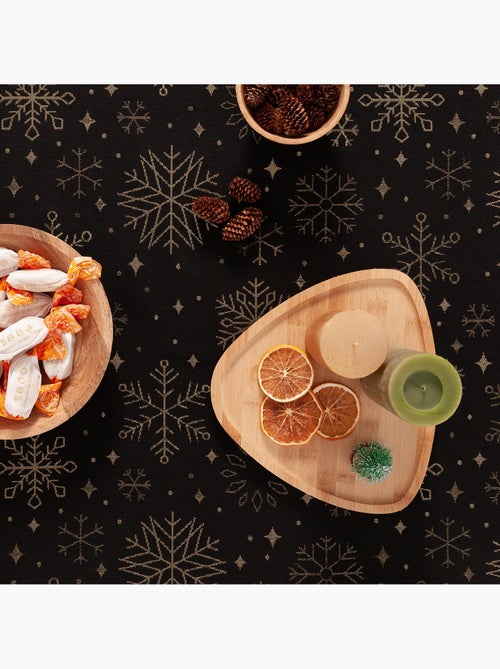 Toalha de mesa de natal em algodão, flocos de neve dourados em relevo - gamusi - Kiabi Toalha de mesa de natal em algodão, flocos de neve dourados em relevo - gamusi - Kiabi