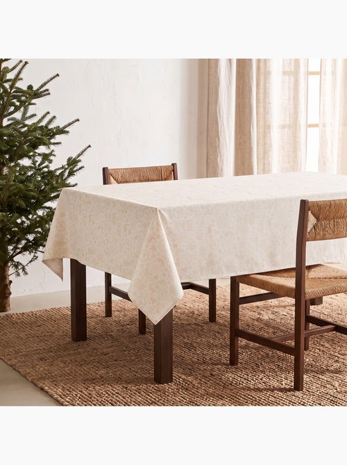 Toalha de mesa de natal em algodão, motivos natalícios dourados em relevo - gamusi - Kiabi Toalha de mesa de natal em algodão, motivos natalícios dourados em relevo - gamusi - Kiabi