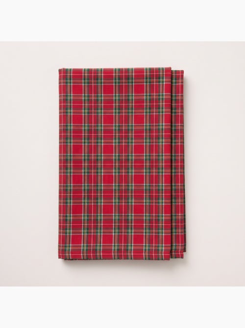 Toalha de mesa de natal em algodão, padrão tartan com riscas douradas em relevo - gamusi - Kiabi Toalha de mesa de natal em algodão, padrão tartan com riscas douradas em relevo - gamusi - Kiabi