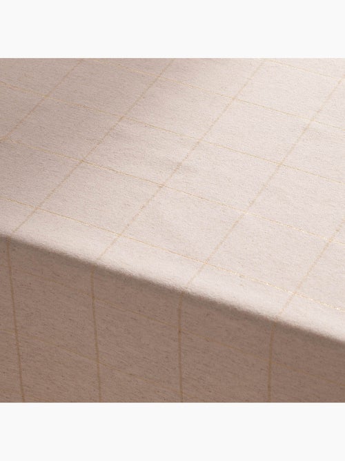 Toalha de mesa de natal em algodão xadrez com fio lurex em relevo - gamusi. - Kiabi