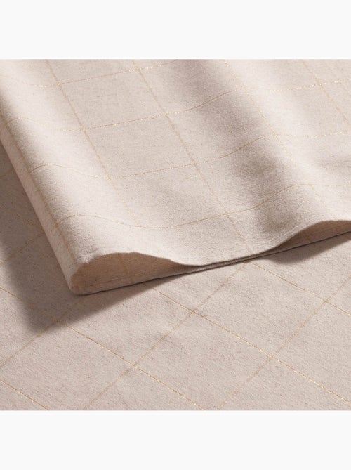 Toalha de mesa de natal em algodão xadrez com fio lurex em relevo - gamusi. - Kiabi