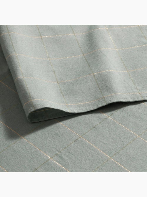 Toalha de mesa de natal em algodão xadrez com fio lurex em relevo - gamusi. - Kiabi