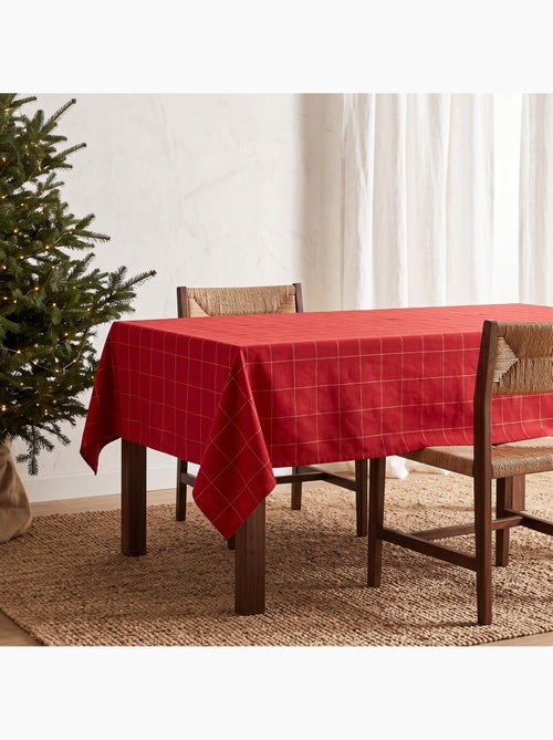Toalha de mesa de natal em algodão xadrez com fio lurex em relevo - gamusi. - Kiabi Toalha de mesa de natal em algodão xadrez com fio lurex em relevo - gamusi. - Kiabi