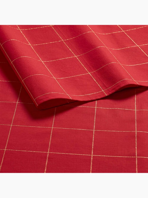 Toalha de mesa de natal em algodão xadrez com fio lurex em relevo - gamusi. - Kiabi Toalha de mesa de natal em algodão xadrez com fio lurex em relevo - gamusi. - Kiabi