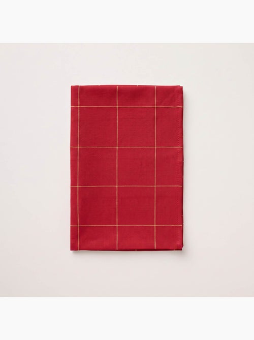 Toalha de mesa de natal em algodão xadrez com fio lurex em relevo - gamusi. - Kiabi Toalha de mesa de natal em algodão xadrez com fio lurex em relevo - gamusi. - Kiabi