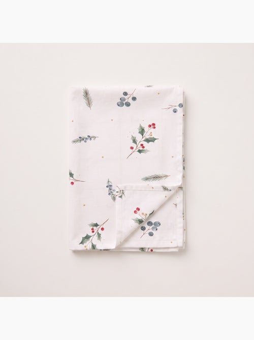 Toalha de mesa de natal impermeável com estampado de bagas e abetos - gamusi. - Kiabi Toalha de mesa de natal impermeável com estampado de bagas e abetos - gamusi. - Kiabi