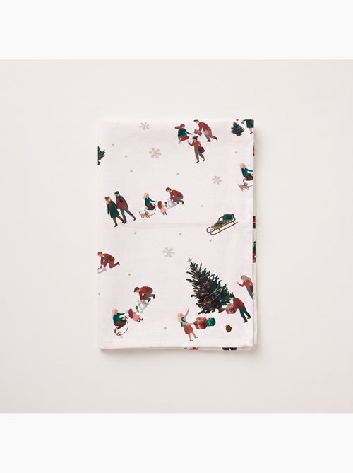 Toalha de mesa de natal impermeável com estampado de cenas de inverno - gamusi. - Kiabi Toalha de mesa de natal impermeável com estampado de cenas de inverno - gamusi. - Kiabi