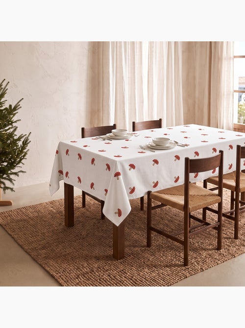 Toalha de mesa de natal impermeável com estampado de cogumelos - gamusi. - Kiabi Toalha de mesa de natal impermeável com estampado de cogumelos - gamusi. - Kiabi