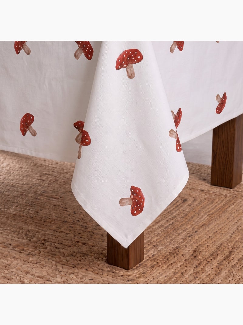 Toalha de mesa de natal impermeável com estampado de cogumelos - gamusi. Branco - Kiabi