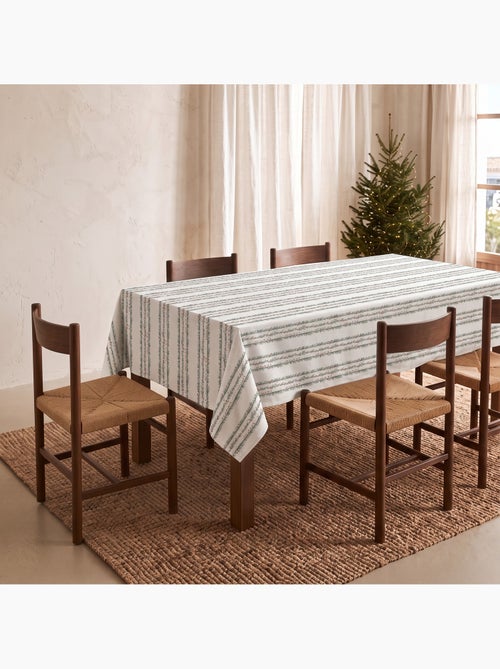 Toalha de mesa de natal impermeável com estampado de grinaldas de azevinho - gamusi. - Kiabi Toalha de mesa de natal impermeável com estampado de grinaldas de azevinho - gamusi. - Kiabi