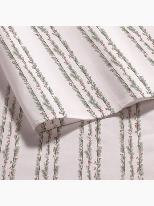 Toalha de mesa de natal impermeável com estampado de grinaldas de azevinho - gamusi. - Kiabi Toalha de mesa de natal impermeável com estampado de grinaldas de azevinho - gamusi. - Kiabi