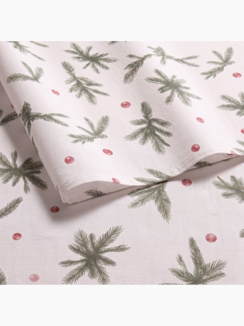 Toalha de mesa de natal impermeável com estampado de ramos de abeto - gamusi. - Kiabi Toalha de mesa de natal impermeável com estampado de ramos de abeto - gamusi. - Kiabi