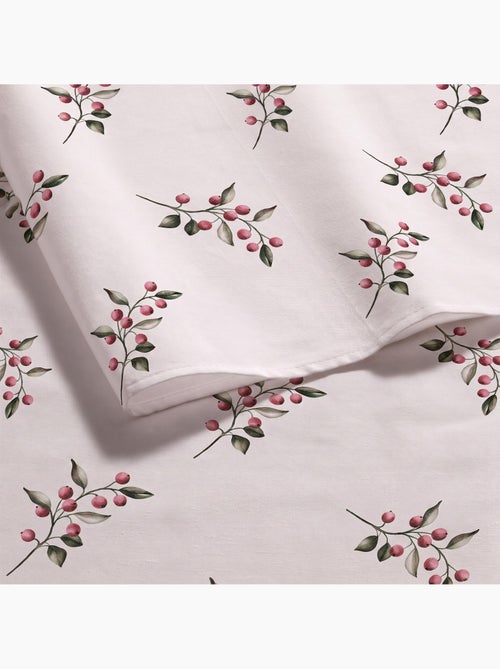 Toalha de mesa de natal impermeável com estampado de ramos de azevinho - gamusi. - Kiabi Toalha de mesa de natal impermeável com estampado de ramos de azevinho - gamusi. - Kiabi