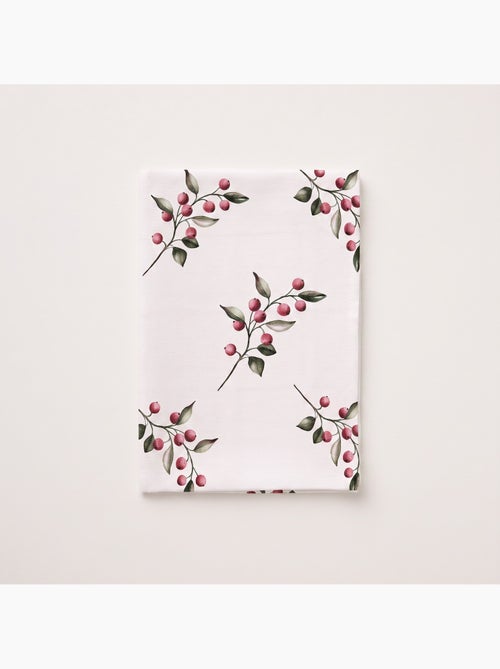 Toalha de mesa de natal impermeável com estampado de ramos de azevinho - gamusi. - Kiabi Toalha de mesa de natal impermeável com estampado de ramos de azevinho - gamusi. - Kiabi