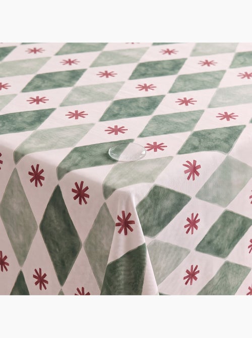 Toalha de mesa de natal impermeável com estampado geométrico de losangos e estrelas - gamusi. - Kiabi Toalha de mesa de natal impermeável com estampado geométrico de losangos e estrelas - gamusi. - Kiabi