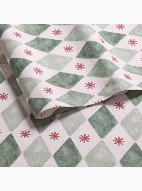 Toalha de mesa de natal impermeável com estampado geométrico de losangos e estrelas - gamusi. - Kiabi Toalha de mesa de natal impermeável com estampado geométrico de losangos e estrelas - gamusi. - Kiabi