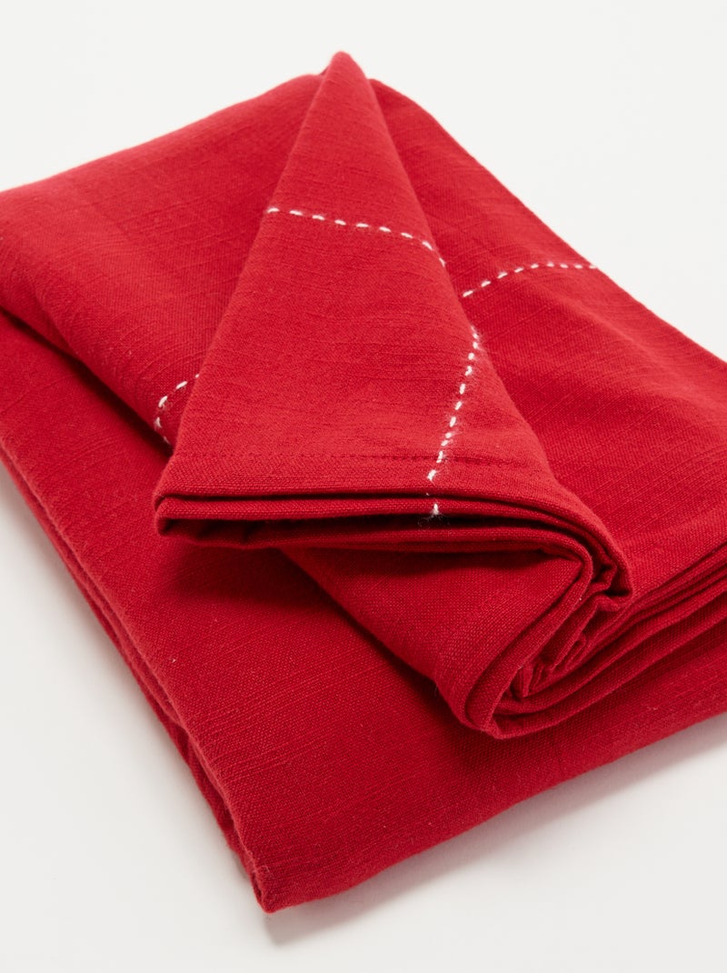 Toalha de mesa de Natal lisa - KIABI Home Vermelho - Kiabi
