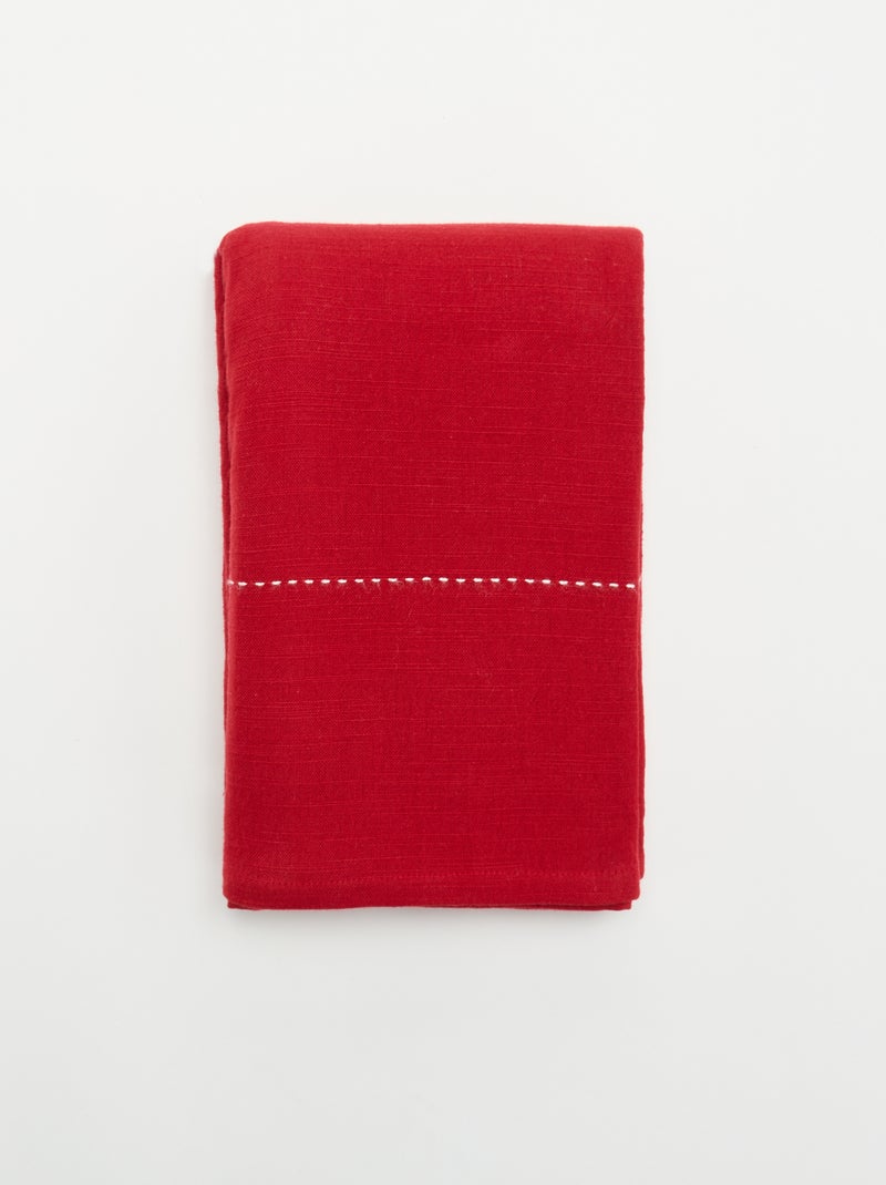 Toalha de mesa de Natal lisa - KIABI Home Vermelho - Kiabi
