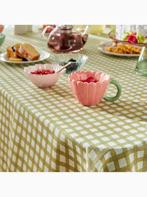 Toalha de mesa em algodão com padrão vichy para mesa retangular - Kiabi