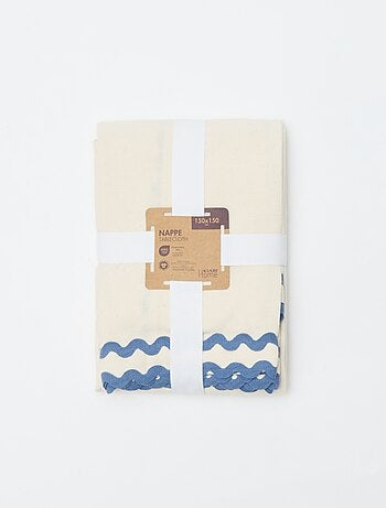 Toalha de mesa em linho misto (150x150 cm) - Kiabi Home