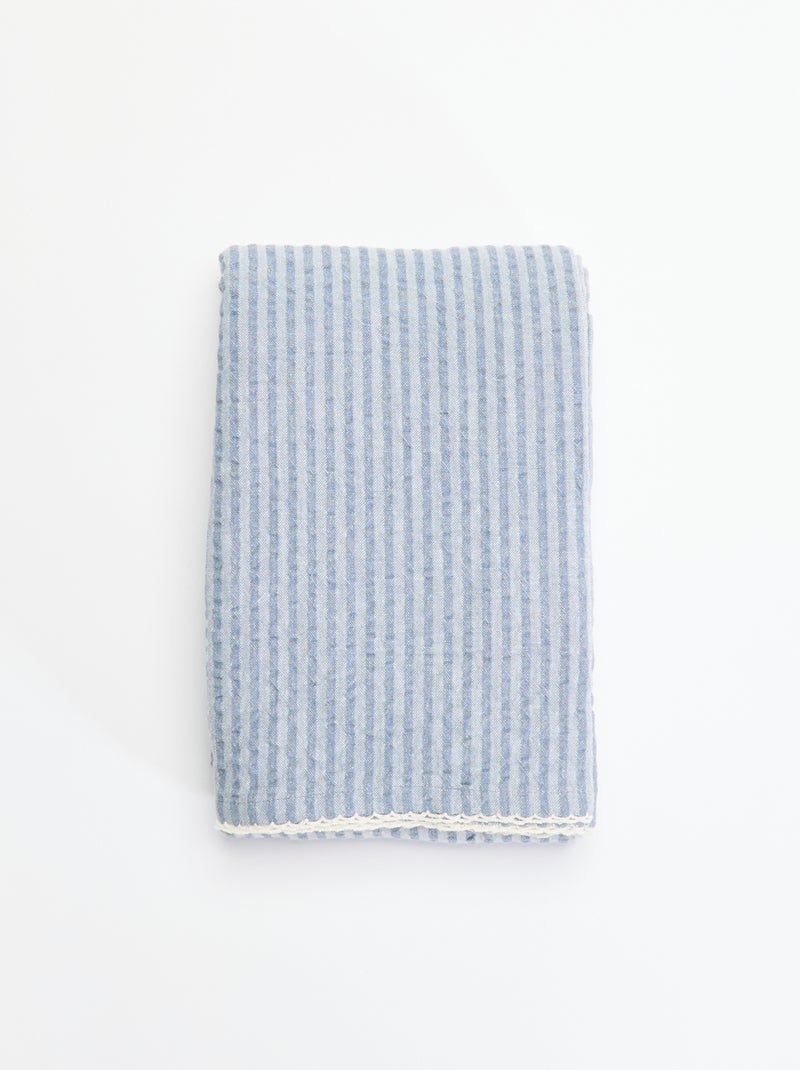 Toalha de mesa em tecido gofrado Azul - Kiabi
