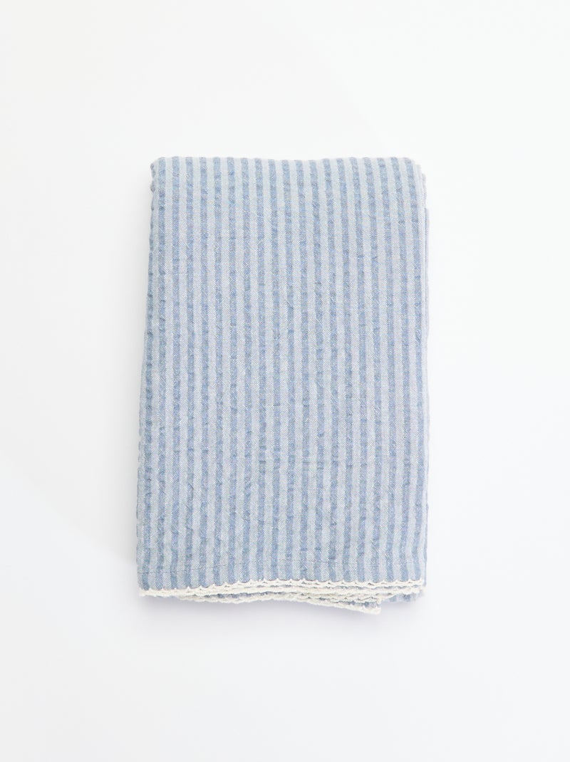 Toalha de mesa em tecido gofrado Azul - Kiabi
