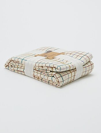 Toalha de mesa estampada aos quadrados - 150 x 250 cm - Kiabi Home