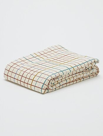 Toalha de mesa estampada aos quadrados - 150 x 250 cm - Kiabi Home