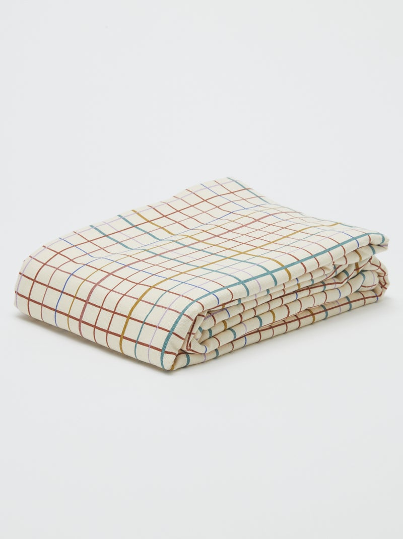 Toalha de mesa estampada aos quadrados - 150 x 250 cm - Kiabi Home BEGE - Kiabi