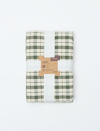 Toalha de mesa estampada aos quadrados 150 x 200 cm - Kiabi Home