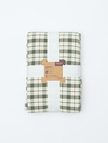 Toalha de mesa estampada aos quadrados 150 x 250 cm - Kiabi Home