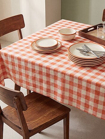 Toalha de mesa estampada aos quadrados 150 x 250 cm - Kiabi Home