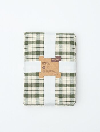 Toalha de mesa estampada aos quadrados 150 x 300 cm - Kiabi Home