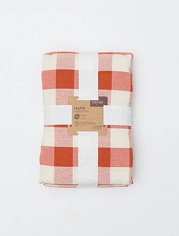 Toalha de mesa estampada aos quadrados 150 x 300 cm - Kiabi Home