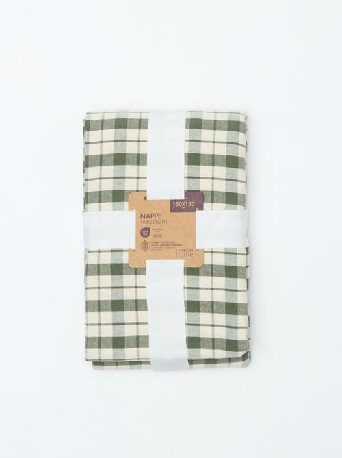 Toalha de mesa estampada aos quadrados (150x150 cm) - Kiabi Home - Kiabi