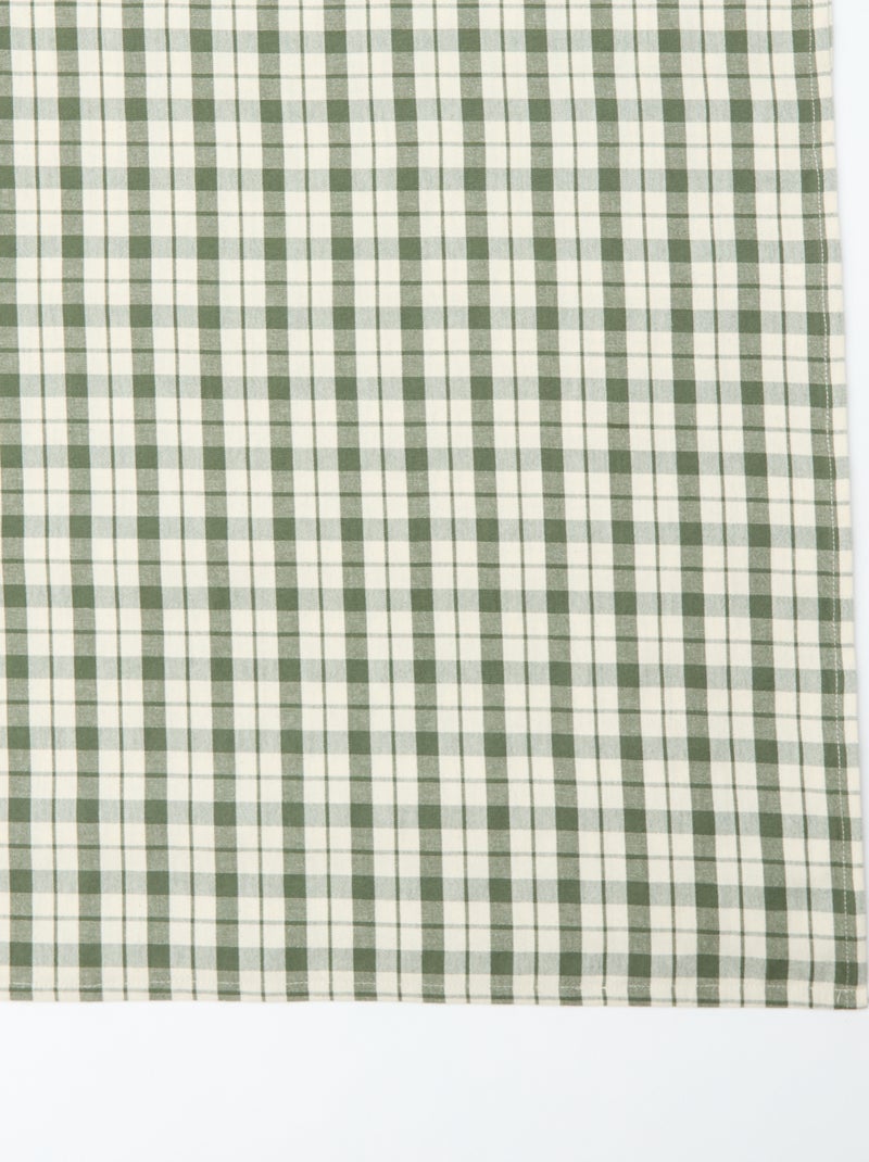 Toalha de mesa estampada aos quadrados (150x250 cm) - Kiabi Home Caqui - Kiabi