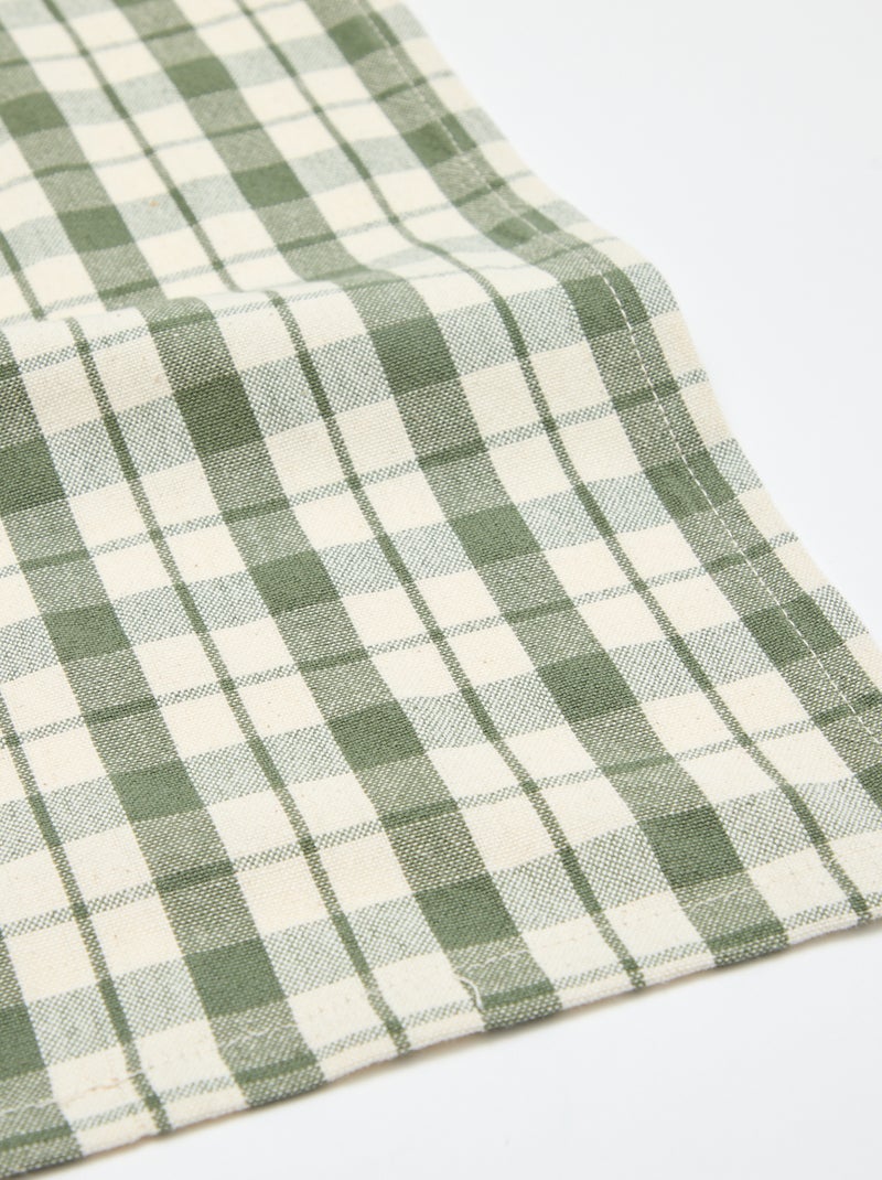 Toalha de mesa estampada aos quadrados (150x250 cm) - Kiabi Home Caqui - Kiabi