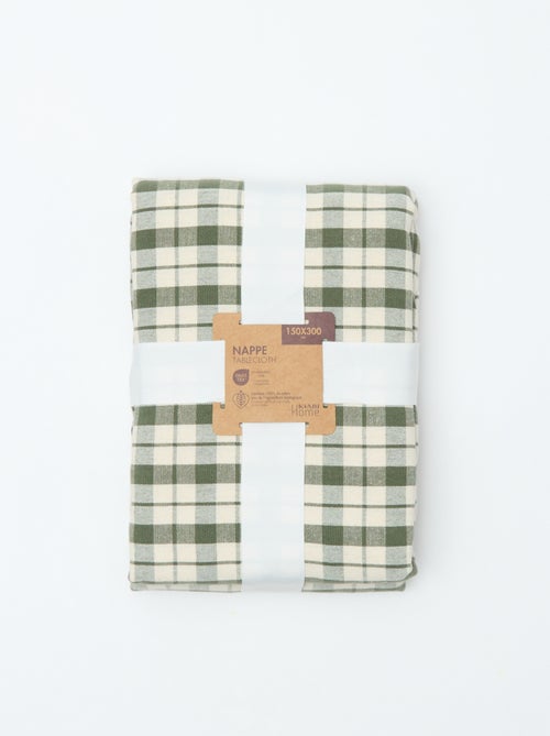 Toalha de mesa estampada aos quadrados (150x300 cm) - Kiabi Home - Kiabi