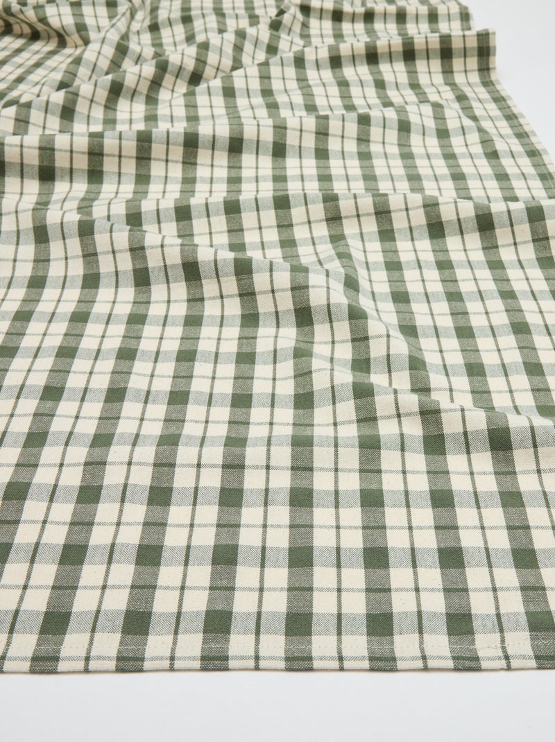 Toalha de mesa estampada aos quadrados (150x300 cm) - Kiabi Home Caqui - Kiabi