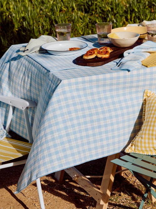 Toalha de mesa estampada aos quadrados - Kiabi Toalha de mesa estampada aos quadrados - Kiabi