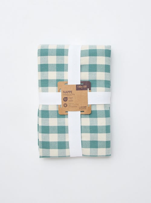 Toalha de mesa estampada aos quadrados - Kiabi