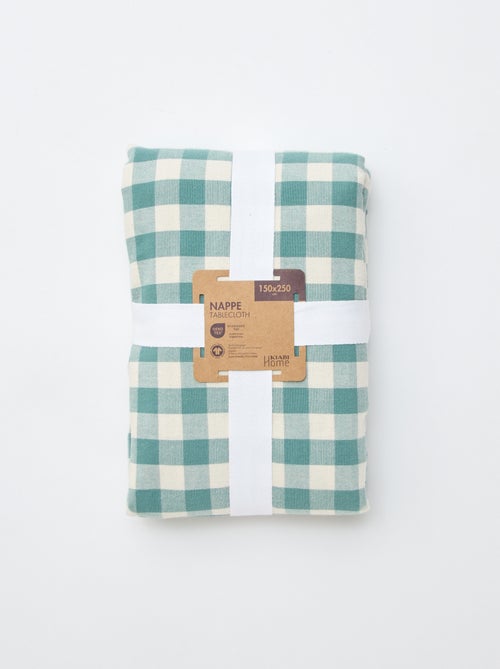 Toalha de mesa estampada aos quadrados - Kiabi