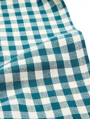 Toalha de mesa estampada aos quadrados