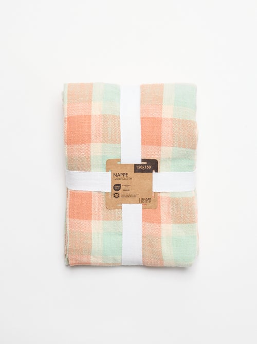 Toalha de mesa estampada aos quadrados - Kiabi